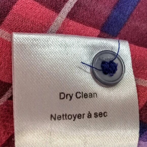 Babaton Plaid Sleeveless Sheer Silk Blouse - Picture 5 of 5